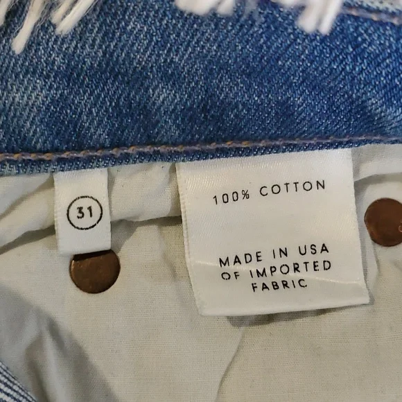 Grlfrnd Naomi women's highrise cut off crop distressed jeans size 31 - Picture 16 of 16